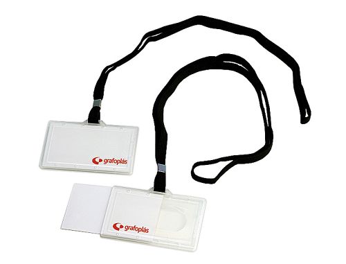 Identificador com cordao planopreto grafoplas 65x95 mm com abertura lateral , Grafoplas , 90664 , 8413623907083